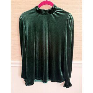 NWT Jewel Green Velvet Top